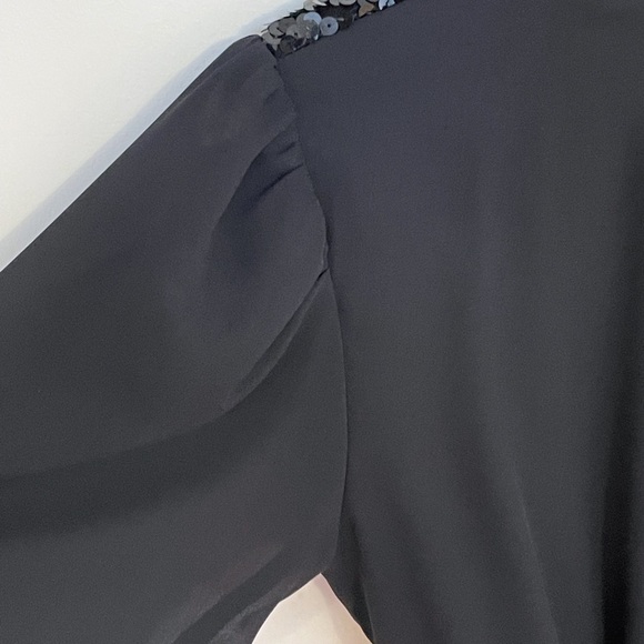 Vintage black midi dress with peplum ruffles - Picture 15 of 15